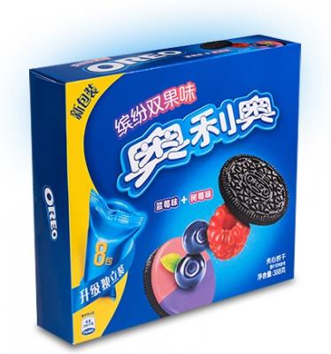 Печенье Oreo Colorful double fruity Sandwich with raspberry and blueberry 388 грамм