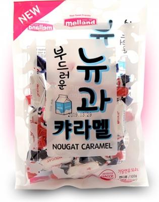 Леденцовая карамель Melland MILK NOUGAT CARAMEL 100 грамм