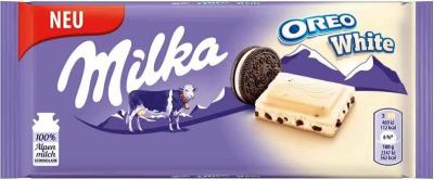 Белый шоколад Milka Oreo с печеньем 100 гр