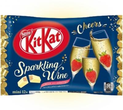 Шоколад KitKat со вкусом шампанского с клубникой 135 гр